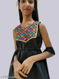 Pretty Stylus Georgette Sleeveless Printed Kurti for Kids (4-5Y), India origin