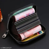 Antique leather wallet, solid pattern, 5 compartments, free size (11cm x 8cm), Indian origin