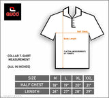 Cotton striped short-sleeve Quco color block polo t-shirt for men, size M (36in x 26in) - India
