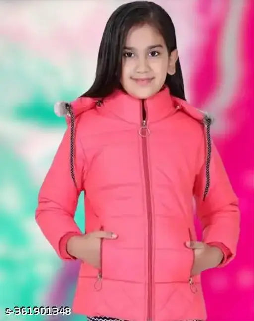Stylish girls zipper jacket, pink and black, hoodie