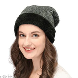 Faux fur beanie cap, faux fur skull cap, woolen beanie cap