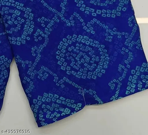 Bandhni Print Chiffon Saree with separate cotton blouse, Indian traditional wear for festivals like Diwali, Durga Puja, Raksha Bandhan, and Navratri