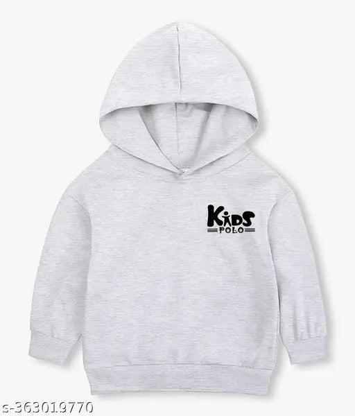 Cotton girls hoodie with printed net pattern, long sleeves for 2-3, 3-4, or 4-5 years old, Indian made