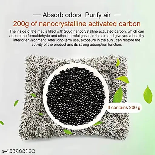 Cute cat pet toy with sound (ABS soft accessory) - versatile car/home decor with activated carbon. Adorable sleeping pet figurine
