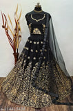 Alisha Voguish women's net lehenga set - embroidered top and dupatta on mannequin