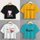 Printed cotton blend women's crop top set (S, M, L, XL), made in India