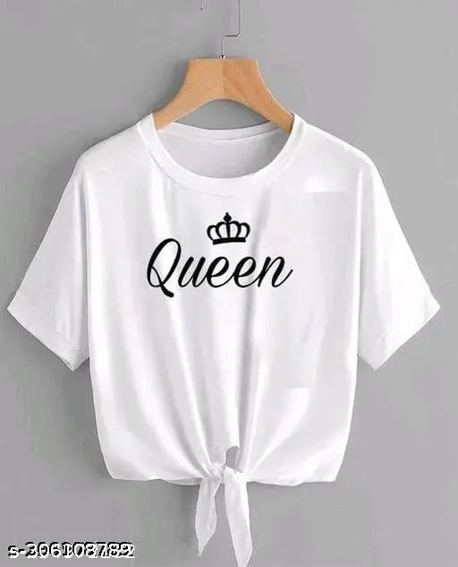 Cotton blend women's and girls unique printed t-shirt combo pack2, trendy short sleeves