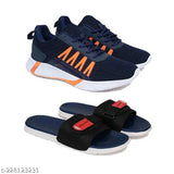 Bersache canvas casual shoes for kids, walking shoes sneakers loafers, blue and orange design