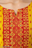 Pink and red printed anarkali kameez woman's wear