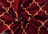Maroon carpet, premium glace cotton fitted bedsheets with 2 king size pillow covers, 78x72 inches