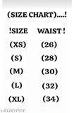 Pretty women's pants with lace detail, size chart available, waist belt feature