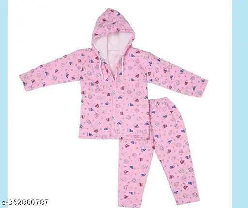 Woolen full sleeve sweatshirt & pant set for newborns in printed net pattern (0-12 months), Indian origin Main image