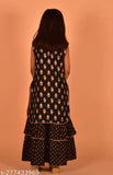 Rayon printed kurta, sharara, and dupatta set - Indian girls party wear for festivals or weddings
