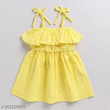 Cotton Snuggly Monkey Girls Off-Shoulder Embroidered Frock, 9-12 Months size, intricate floral pattern, easy elasticized neckline