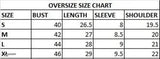 Women's graphic printed loose oversized t-shirt, size chart available on website, 100% cotton material, short sleeves, heather gray color