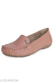 Synthetic leather boat shoes for women and girls, comfortable Nonu-G bellies with buckle fastening, Indian traditionally handcrafted