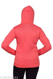 Gajri color, printed design, wool hoodie for girls aged 11-13, full sleeve unique style from BADOS Present