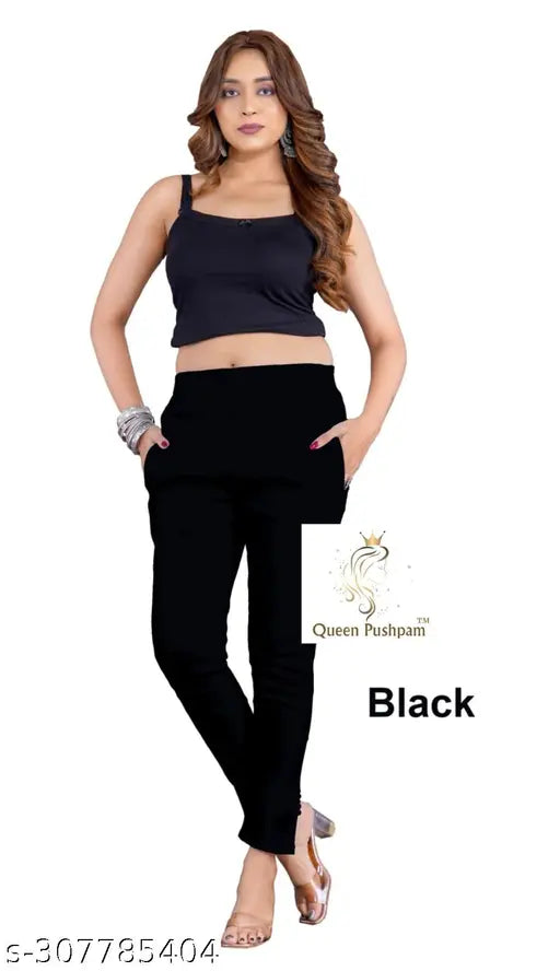 Women's trousers jeggings black