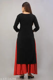 Trendy rayon kurta set with palazzos, three-quarter sleeves, embroidered net design - Indian ethnic fashion