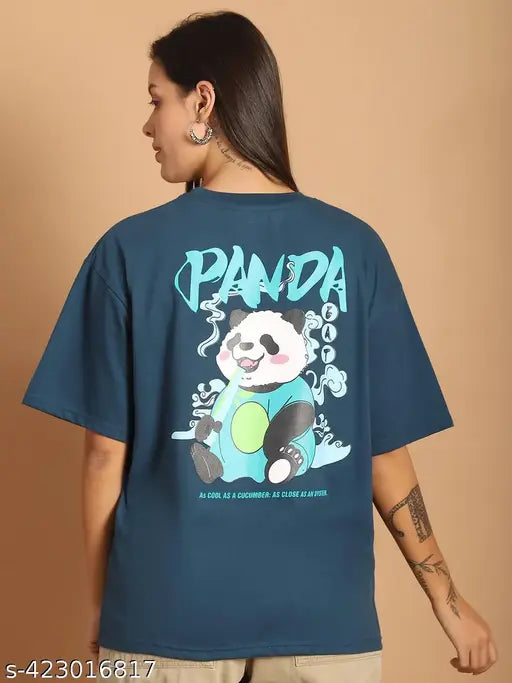 Women's cotton oversized printed t-shirt casual wear