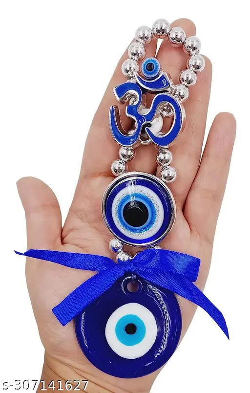 Handcrafted glass Evil Eye figurine, Indian-origin home protection decor for main entrances