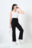 Trendy solid cotton blend 4-pocket cargo pants combo (2 pack), high waist with pockets for women and girls, India origin