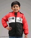 Boy's black and red padded winter coat