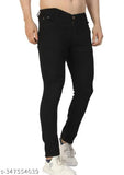 Black denim Flaying Men jeans, solid pattern with a waist size of 28 inches and hip size of 32 inches