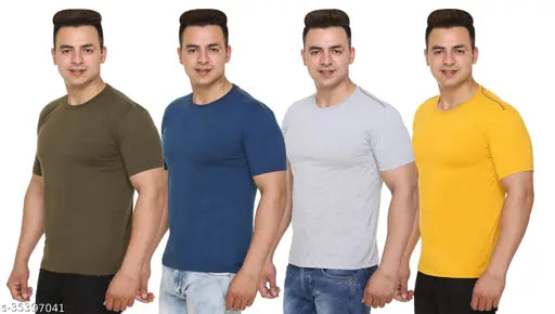 Cotton blend 404 SHAUN men's short sleeves T-shirt, self-design net pattern, India origin, casual streetwear style statement