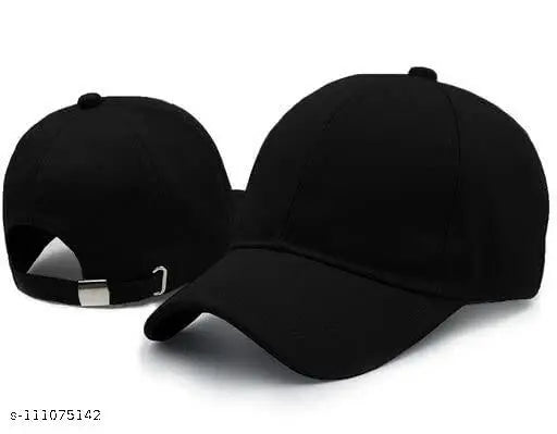 Trendy cotton baseball caps combo of 3 (India) - Unisex adjustable solid color sports hats
