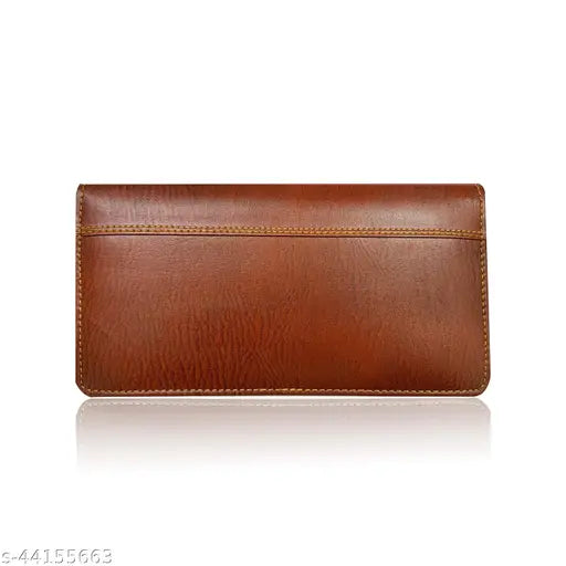 PU Attractive Men wallet, free size genuine leatherette, metal cheque book holder and flap folder