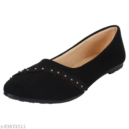 Synthetic leather women's and girls flat bellies - stylish, comfortable ballet flats for casual or formal wear