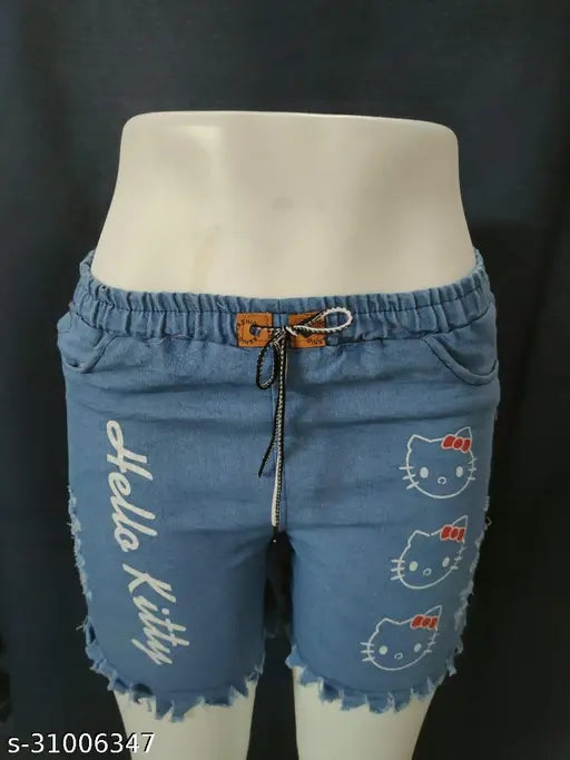 Denim women's shorts, fashionable and fabulous, sizes 26 & 28, made in India