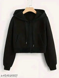 CROP ZIPPER HOOD WHITE
