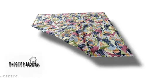 Floral print AC Comforter, cotton blend double bed size with microfiber filling, featuring quilted stitching for winter warmth