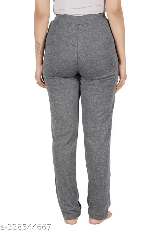 Women's hosiery cotton lower track pants pyjamas with both pockets
