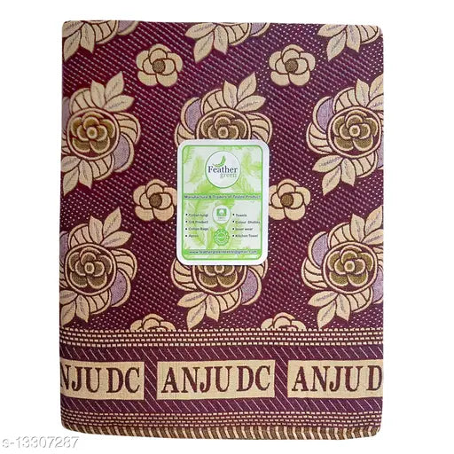 Feather green damask cotton single top sheet (60x90), multicolor, high-quality cotton bedding from India