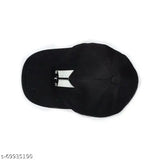 Black cotton BTS baseball cap, embroidered with BTS logo