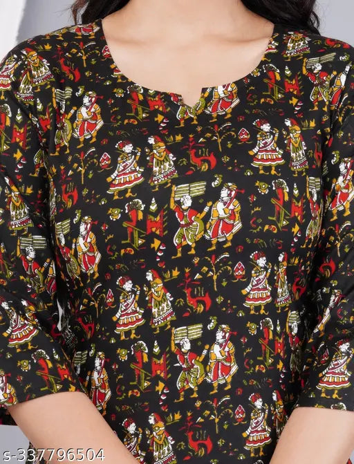 Vanshi rayon nightsuit for women, limited edition pure premium cotton top and pyjama set, printed three-quarter sleeves design, Indian origin