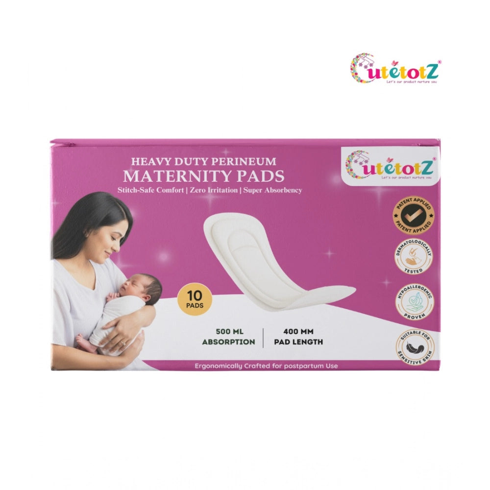 Organic cotton maternity pads for postnatal period, maximum absorbency, soft wings, allergy-friendly