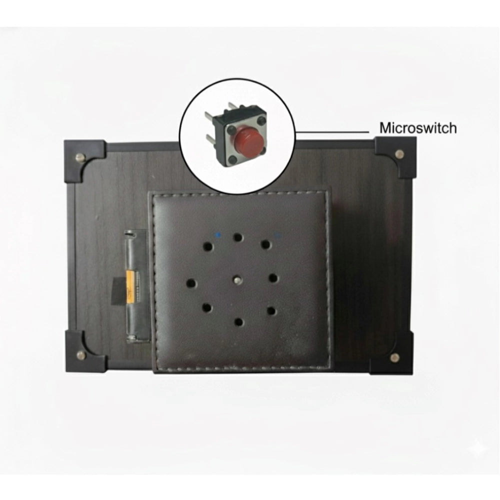 Multi-colored wooden Macca Madina Haj Table Top "Allah Hu Akbar" Player with audio playback, 6x8 inch size, battery operated