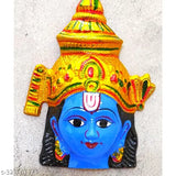 Metal Vishnu Face Idol, Indian Lord Vishnu hanging statue for Pooja