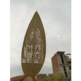 Custom engraved leaf portrait, natural leaf keepsake for friends, everlasting friendship memento