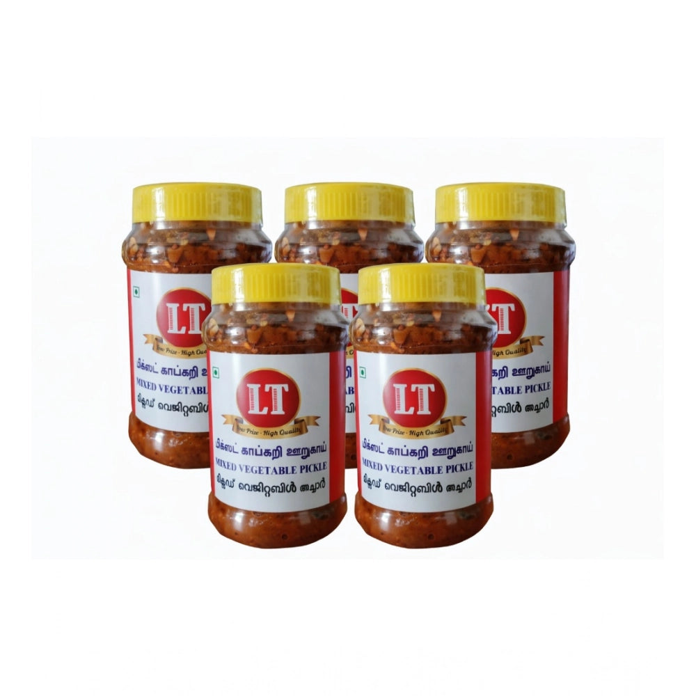 Pack of_5 100GM LT Mixed Veg Pickle Traditional Digestive Side Dish (Red)