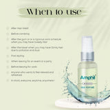 Transparent water-based, paraben-free unisex hair perfume (60ml), bergamot and lemon fragrance for everyday or special occasions