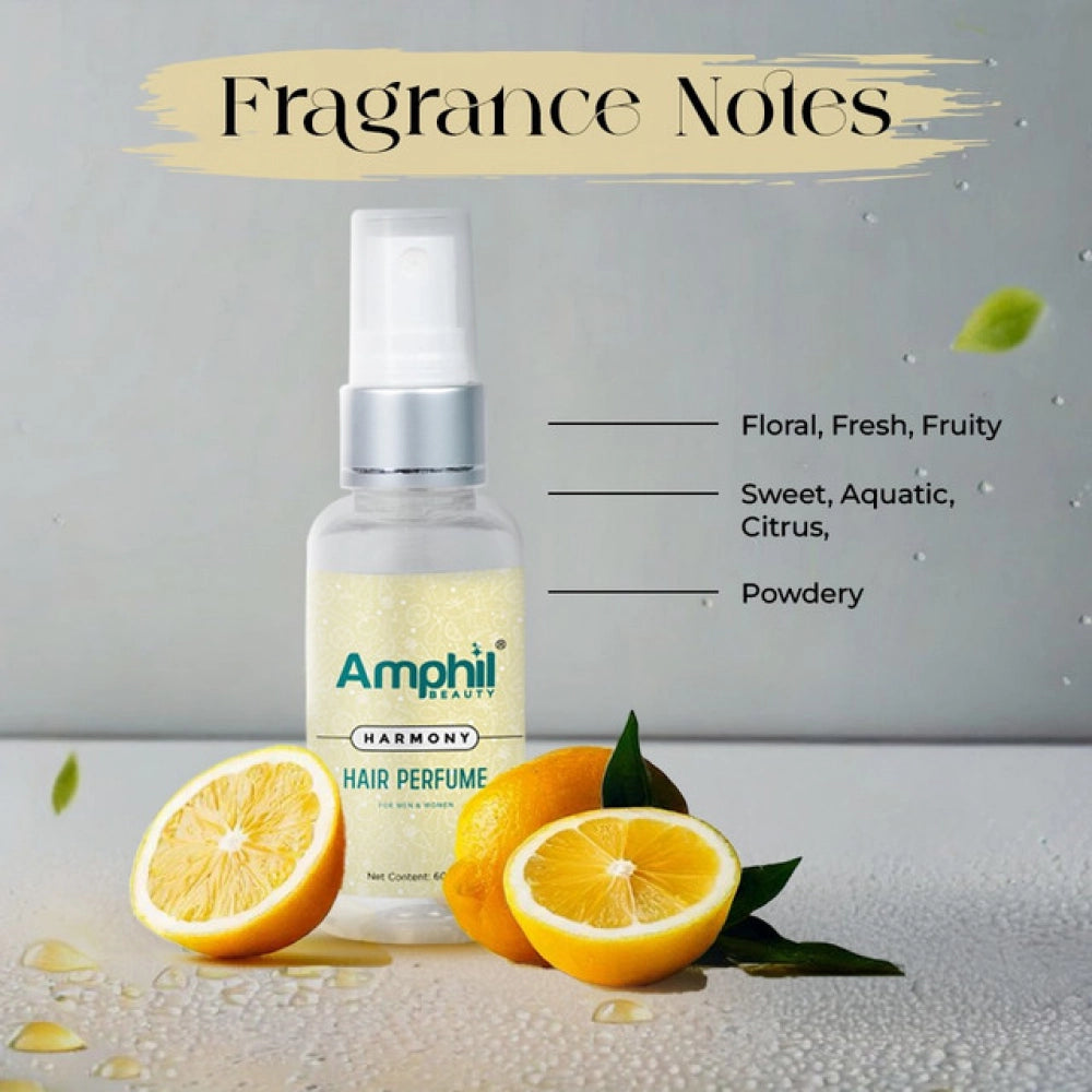 Transparent water-based unisex hair perfume, alcohol & paraben free - white florals, watermelon, peach, magnolia, bergamot fragrance for casual or special occasions