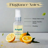 Transparent water-based unisex hair perfume, alcohol & paraben free - white florals, watermelon, peach, magnolia, bergamot fragrance for casual or special occasions