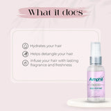 Transparent water-based unisex hair perfume, alcohol-free & paraben-free. Amphil beauty Breeze bottle with citrusy-fruity scent for everyday elegance