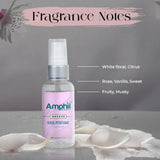 Transparent water-based unisex hair perfume, alcohol-free and paraben-free - Amphil beauty Breeze featuring sun-kissed orange and juicy peach scents