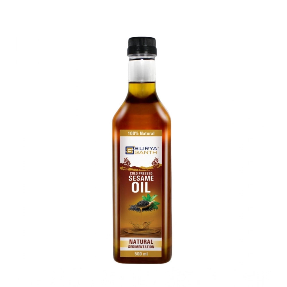 Natural Sesame Oil (Cold Pressed with Sedimentation), diet-friendly vegetarian liquid for external use, traditional herbal ingredients